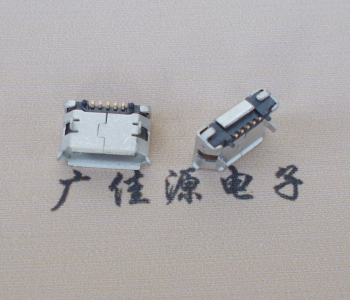 湖北Micro USB 5pin接口 固定脚距6.4插板有柱卷边