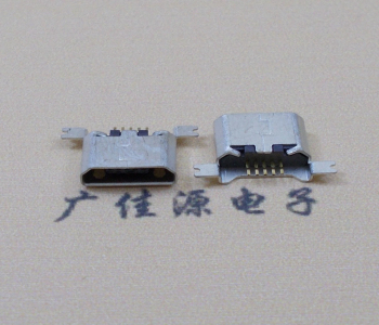 湖北MK USB B Type 沉板0.9母座后两脚SMT口不卷边