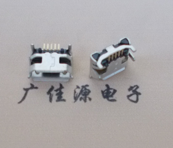 湖北Micro USB母座牛角间距7.2x6.6mm加长端子定位柱