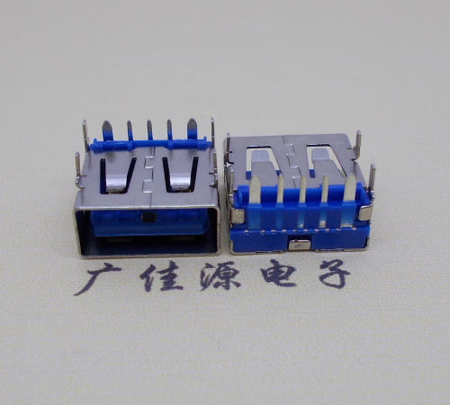 湖北 USB5安大电流母座 OPPO蓝色胶芯,快速充电接口