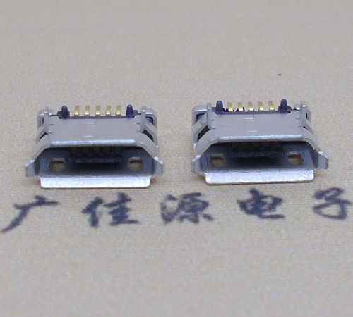 湖北高品质Micro USB 5P B型口母座,5.9间距前插/后贴端SMT